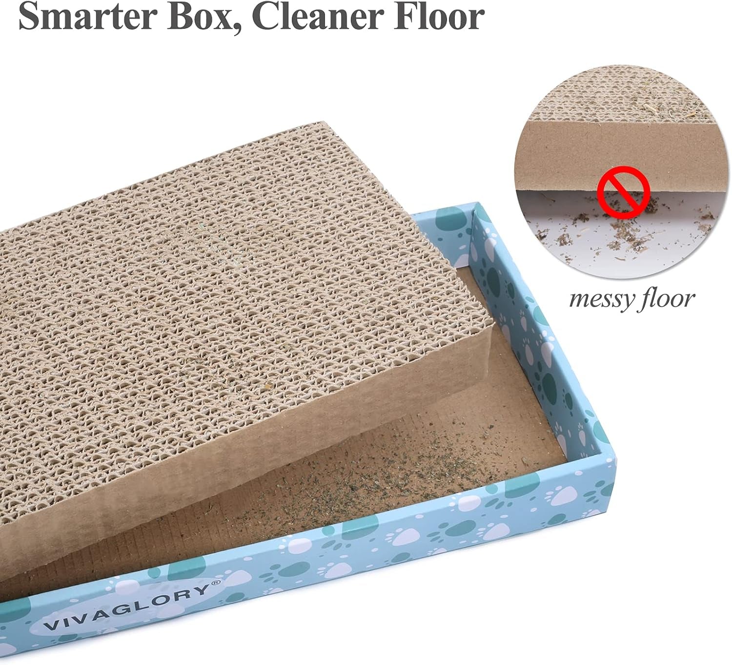 Cat Scratcher Padpal Cat Scratching Board, Cardboard Scratcher with Catnip for Indoor, Flat Scratch Board Scratch Pad Cardboard for Kitten, Narrow, 1Pack